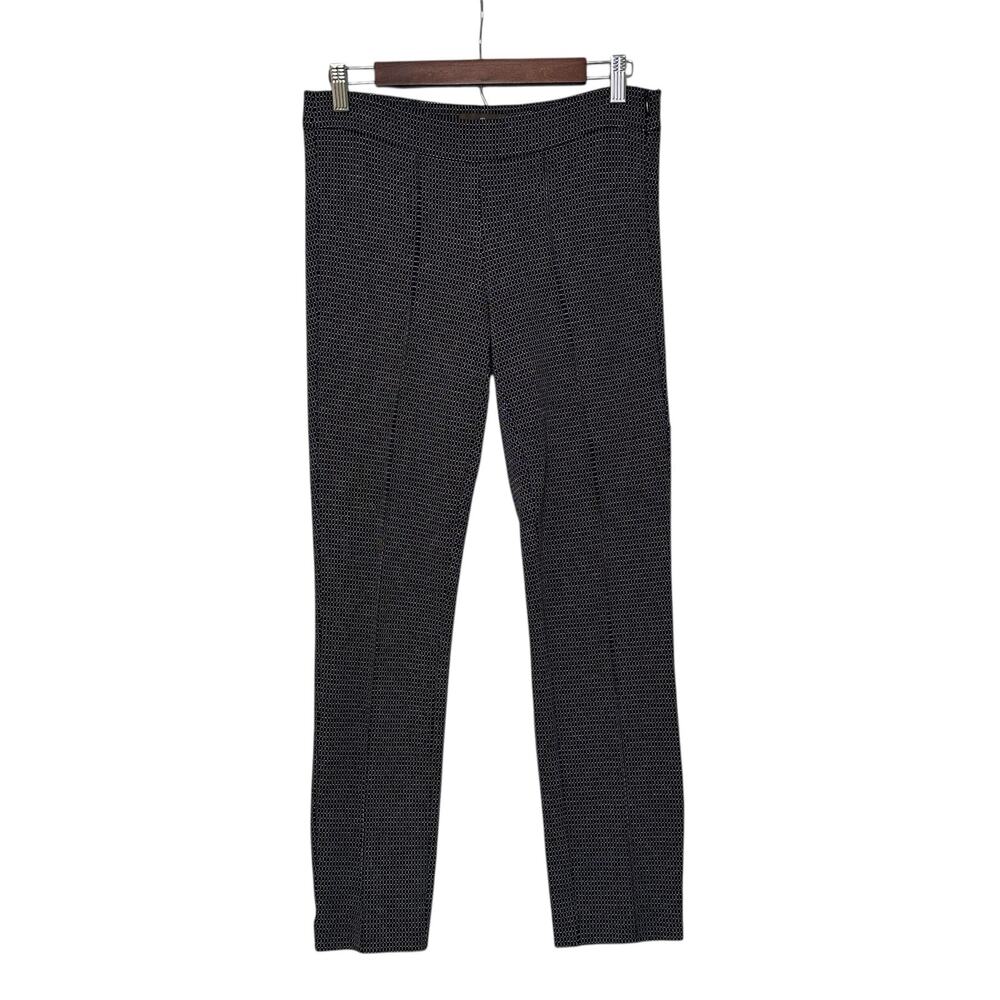 Fenn Wright Manson Career Pant Size 4 Black White Ankle Stretch Businesscore